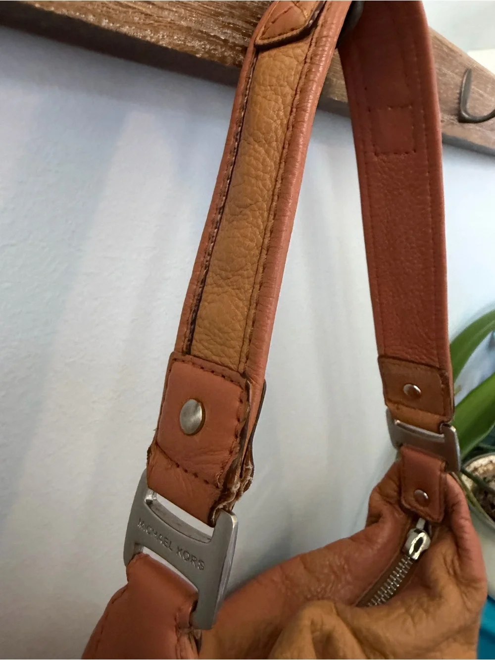 Michael Kors Ranger Hobo Bag Burnt Cognac Leather Cargo Shoulder Purse